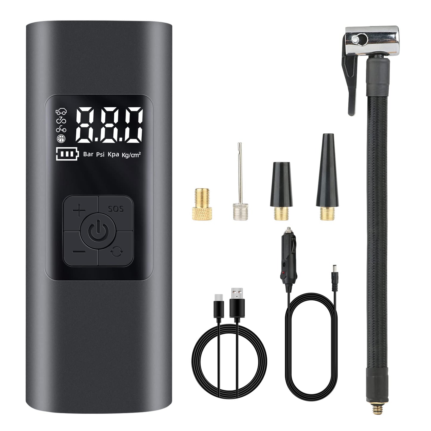 Wireless Electric Air Pump 150PSI Portable Tire Inflator Car Bike Motor